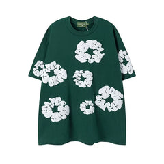 Denim Tears Green All‑Over Cotton Wreath Print T‑Shirt