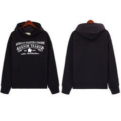 Denim Tears Black Vintage Gothic Letter Graphic Hoodie