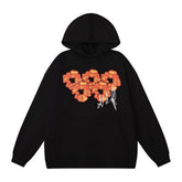 Denim Tears Orange Cotton Wreath Black Pullover Hoodie